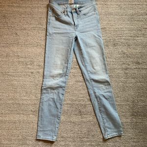 J Crew high-rise toothpick skinny jean Fresh Water